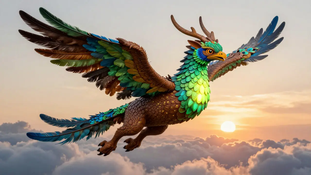 Vibrant Alebrije spirit glowing to represent post-surgery recovery.