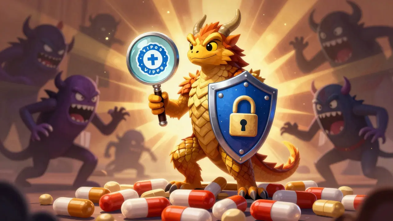 Alebrije guardian protecting against fake online pharmacies
